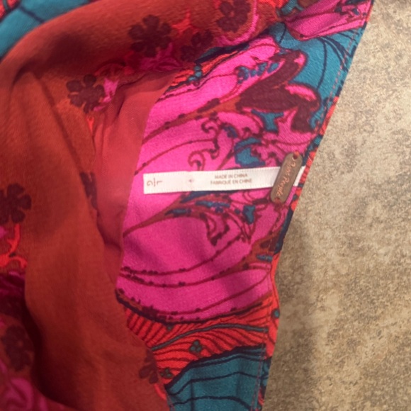 Free People Pardon my French Maxi -Pink and Teal Floral Dress - Picture 6 of 8